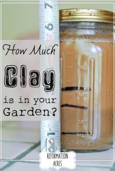 Do this simple test to learn to measure how much clay is in your garden soil. #pioneersettler