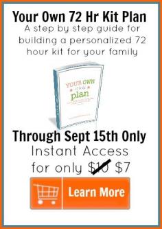 Save 30% on this step by step guide for building a personalized 72 hour kit for your family! www.yourownhomest...