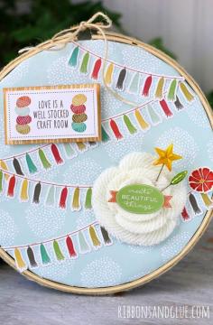 Altered Embroidery Hoop Decor