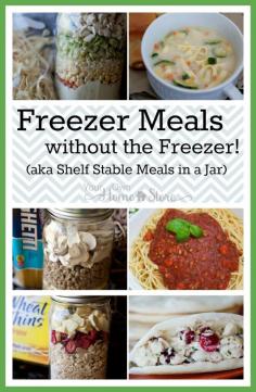 Meals in a jar have all the benefits of freezer meals without the time or space investment! Give these a try! www.yourownhomest...
