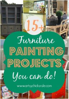 15+ Fabulous Furniture Makeovers!!! Lots of inspiration!! #paint #makeover #furniture