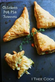 Chicken Pot Pie Turnovers by I Thee Cook