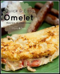 Find out how to make a mouthwatering omelet using your food storage!  www.yourownhomest...
