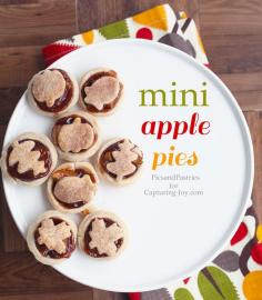 How to make a mini apple pie, great recipe for FALL! Includes a fun tip to make the perfect mini pie crust!