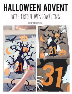 Halloween Countdown Calendar with Cricut Window Cling