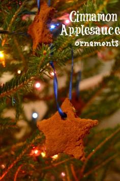 Easy to make Cinnamon Applesauce ornaments