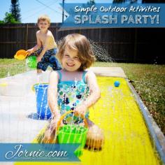 Simple Outdoor Activities - Splash Party! {Summer Series} // Lots of water fun for cooling off this summer!