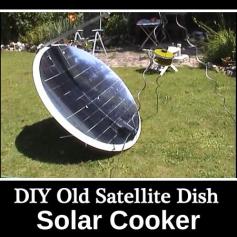 DIY Old Satellite Dish Solar Cooker - A great way to repurpose an old satellite dish ♥ #homesteading #solar
