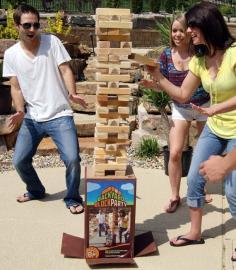 Outdoor Jenga...should be easy to make ourselves!