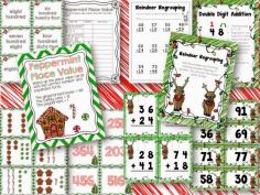 
                    
                        December Math Centers-Double Digit Addition, Subtraction, Time , Money and Place Value
                    
                