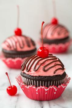 
                    
                        Cherry Cordial Chocolate Cupcakes
                    
                