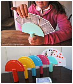 
                    
                        DIY Card Holder for little hands.  This is so flippin' smart!
                    
                