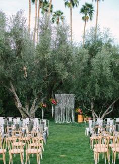 
                    
                        A bohemian wedding ceremony at the Parker Palm Springs | Brides.com
                    
                