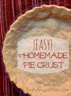 
                    
                        This flaky homemade pie crust doesn't tear easily and is super easy to work with! I love that it doesn't require chilling and is healthier than most recipes because it uses butter (not Crisco).
                    
                