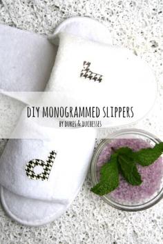 
                    
                        DIY monogrammed slippers
                    
                