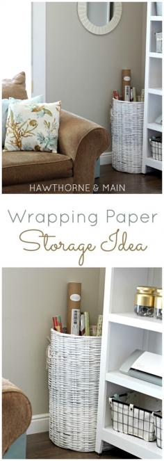 
                    
                        Gift wrapping supplies can be hard to store.  Come see how I finally got mine under control and organized!!
                    
                