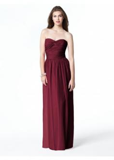 Sheath/Column Chiffon Sweetheart Bridesmaid Dress with Ruffles