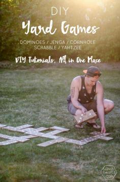
                    
                        DIY Yard Games- I love this! I've seen Jenga but it's so much fun to have options!
                    
                