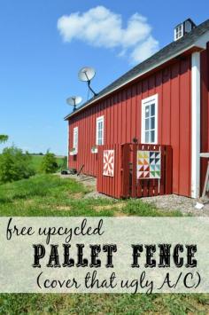 
                    
                        Disguise your A/C with a simple (and free) upcycled pallet fence.
                    
                