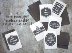 
                    
                        Six Free Printable Modern Rustic Fathers Day Cards... I love how simple these are!
                    
                