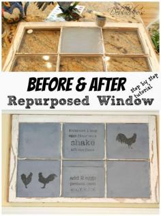 
                    
                        Diy repurposed window to chalkboard. Step by step tutorial
                    
                