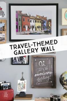 
                    
                        What a great way to display your travel experiences! A travel-themed gallery wall... with a DIY Instagram Photo Frame tutorial too!  www.livelaughrowe...
                    
                