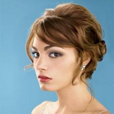 
                    
                        Brides: Traditional Curly Updo with Tendrils. Tendrils
                    
                