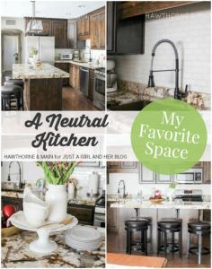 
                    
                        A Neutral Kitchen | Hawthorne & Main for Just a Girl and Her Blog
                    
                