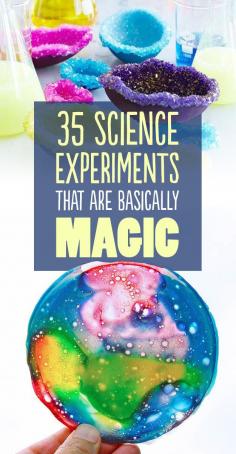 
                    
                        35 Magical Science Experiments. Make crystal words, fireworks in a jar... tons of ideas!
                    
                