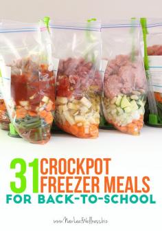 
                    
                        31 Crockpot Freezer Meals for Back-to-School
                    
                