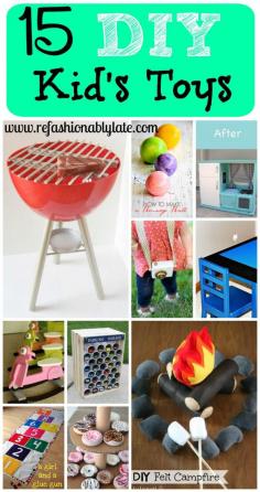
                    
                        15 DIY Kid's Toys that are great gifts!! www.refashionably...
                    
                