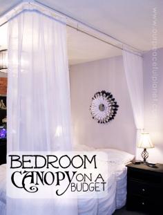 
                    
                        Turn your bedroom into a magical retreat with our simple and inexpensive DIY bed canopy. We used PVC pipe, wood strips and $5 sheers. Download our free instructions!
                    
                