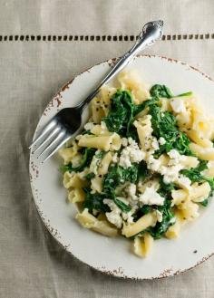 
                    
                        Pasta with Blue Cheese Spinach Sauce
                    
                