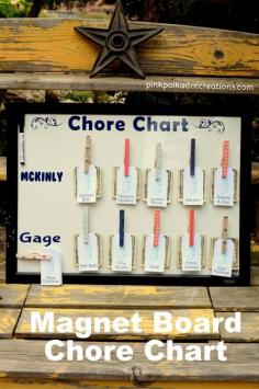 
                    
                        DIY Magnet Board Chore Chart - Pink Polka Dot Creations
                    
                