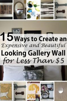 
                    
                        15 Ways to Create an Expensive and Beautiful Looking Gallery Wall for Less Than $5 - www.thebudgetdiet...
                    
                