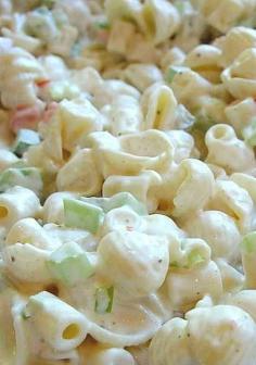 
                    
                        Recipe for Creamy Southern Pasta Salad - This one is, in my opinion, the best. Guaranteed to be a hit at potlucks and picnics or a simple weeknight meal.
                    
                