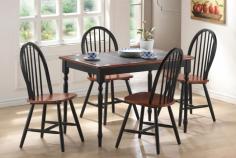 A reliable five piece dining set with a versatile appearance and rich color finish is exactly what you will find here. The 5 piece tile top dining set is the perfect size to gather loved ones around for all occasions. Together, the use of precision co.