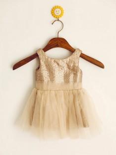 A-line/Princess Scoop Floor-length Flower Girl Dresses with Sequins