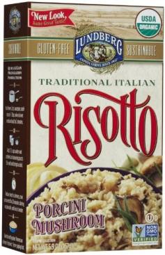 Enjoy the exotic earthy nutty flavor of wild prcini mushrooms in this elegant Italian-style risotto. We created this delicious gourmet side dish by blending quality ingredients like mushrooms garlic and onion with our creamy Arborio rice. Youll love how the individual kernels plump creating a rich creamy sauce while the rice grains remain separate and al dente. Preparing this tasty risotto takes about 20 minutes and requires minimal stirring. Its an easy convenient way to add gourmet flair to any meal.