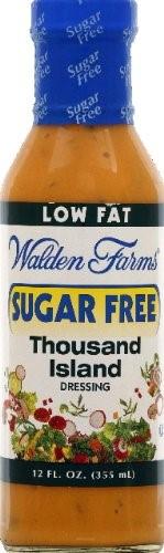 Eat Healthy The Walden WayWalden Farms Sugar Free Thousand Island dressing is made with fresh natural flavors. Delicious ingredients include crushed tomato, pickle relish, roasted garlic, freshly ground herbs & spices, chopped onion, Worcestershire Sauce, lemon juice, the finest imported & domestic aged vinegars and more. Switch & Save hundreds of calories every day The Walden Way. Sugar Free, No CarbsGluten FreeLow Fat, Low Calorie