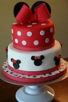 Minnie Mouse Disney Cake - How to make fondant icing and simple cake decorating tips!