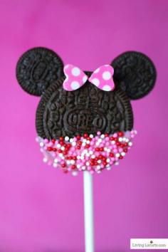 Minnie Mouse Cookie Pops - Valentine's Day Dessert Recipe Living Locurto