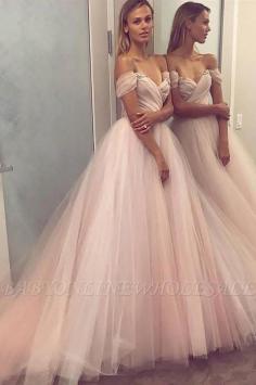 Sexy Crystal Off-the-Shoulder Prom Dresses | Ruffle Sheer Sleeveless Sexy Evening Dresses | www.babyonlinewholesale.com