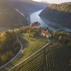 Rajhenburg Castle or Grad Rajhenburg towers over the Sava River and Brestanica stream at least since the 9th century. ⁣
⁣
