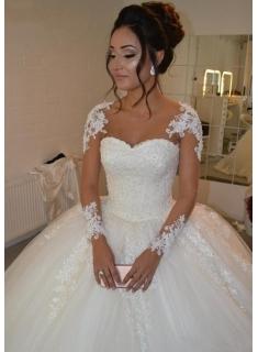Designer Brautkleider Prinzessin | Hochzeitskleider mit Ärmel