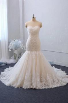 Elegante Brautkleid Meerjungfrau Spitze | Hochzeitskleider GÃ¼nstig