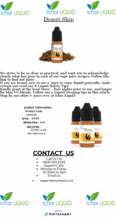 100 vg e liquid uk

I became allergic to pg so when I found ichor on the net who do 100% vg I was over the moon x I couldn’t wait for it to arrive and I was right it is delicious and the vg juice vapes divine. 