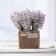 Lavender Artificial Plastic Plants Fake Flowers – Aoin