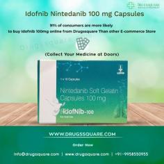 Idofnib 100 mg Capsule is used to treat idiopathic pulmonary fibrosis (IPF) and non-small cell lung cancer (NSCLC). Nintedanib - The active ingredient in Idofnib 100 mg works by blocking the action of the abnormal protein that signals cancer cells to multiply. This helps to stop or slow the spread of cancer cells. For more info about Idofnib 100 mg Nintedanib capsules, visit here - https://www.drugssquare.com/anti-cancer-drugs/nintedanib-idofnib-100mg-capsules