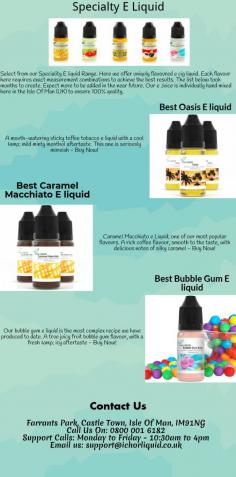 Specialty E Liquid

Select from a growing list of Ichor Liquid's speciality e liquids that took months to develop, your e juice is individually mixed by hand right here in the Isle Of Man (UK) to ensure first class quality. Allergic to PG?, Not a problem. Benefit from our 100% VG E liquid options. For more details please visit at https://www.ichorliquid.co.uk/specialty-e-liquid.html
